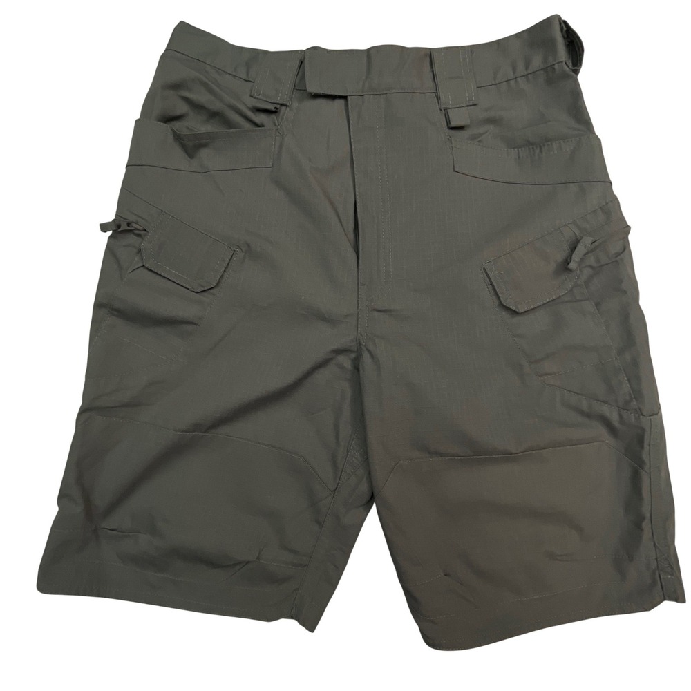Tactical Pants Gray Ripstop Cargo shohorts Size 34‎ Multi Pocket Utility Outdoor